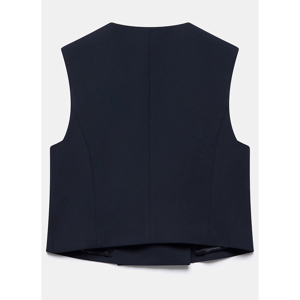 Mint Velvet Navy Button Detail Waistcoat